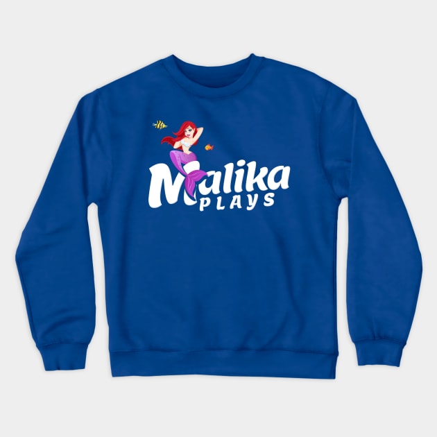 MalikaPlays Mermaid Logo Crewneck Sweatshirt by MalikaPlays